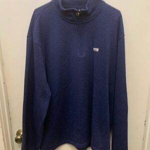 Men's Navy Zip-Up Sweater